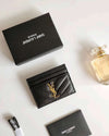 Black & Gold YSL Monogram Card Holder