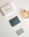 Denim Blue Dior Card Holder