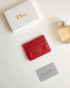 Red Dior Card Holder