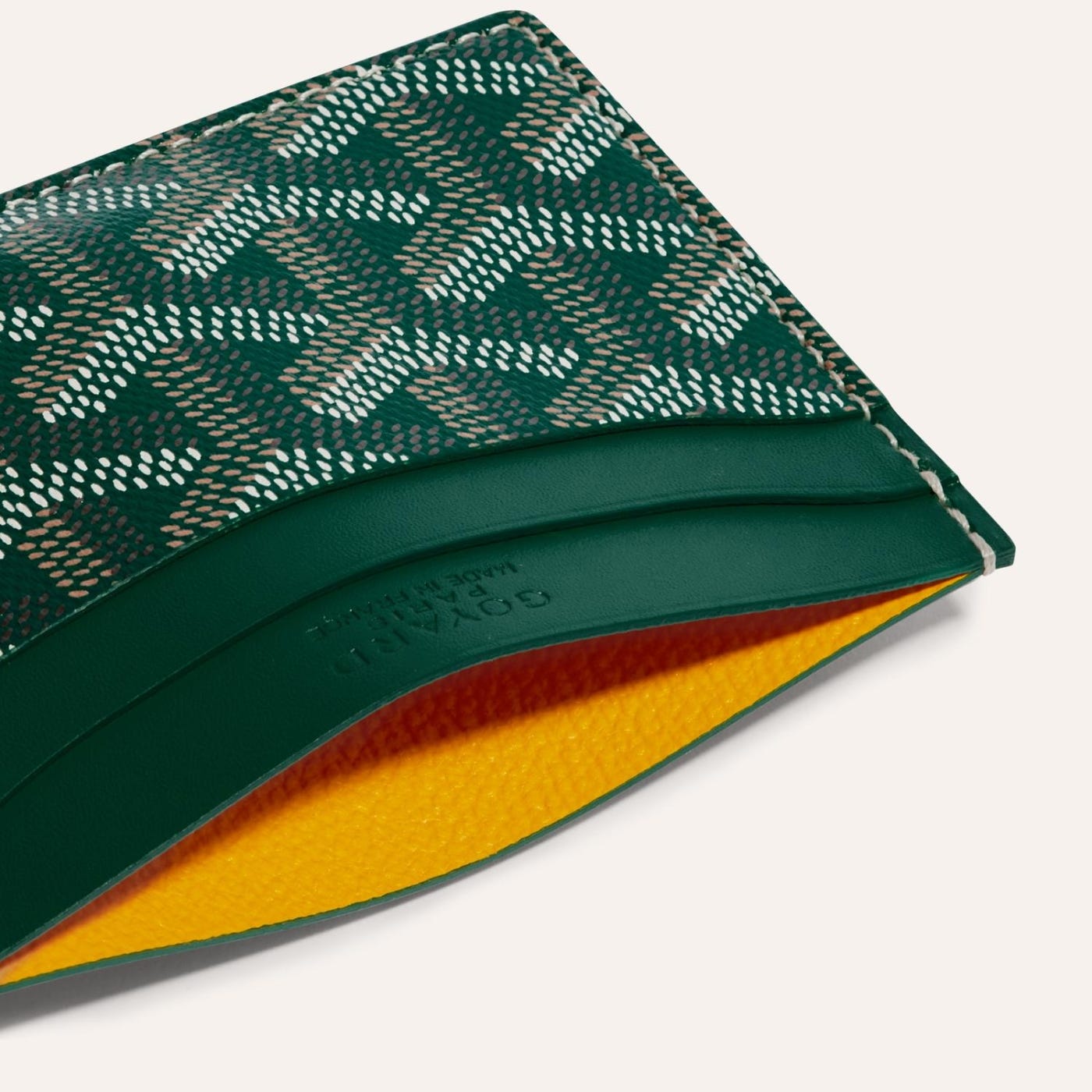 Green deals Goyard Card Holder